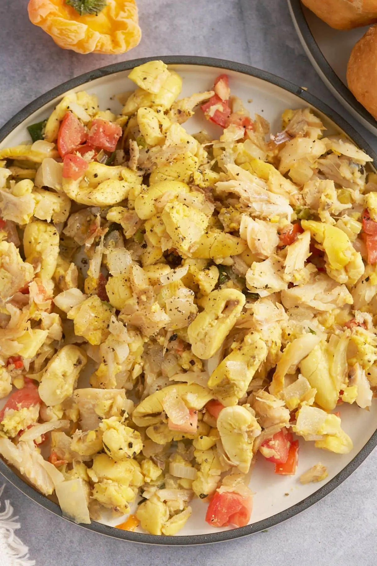 Delicious Ackee and Saltfish at Jamaican Delight Cuisine in Edmonton, AB